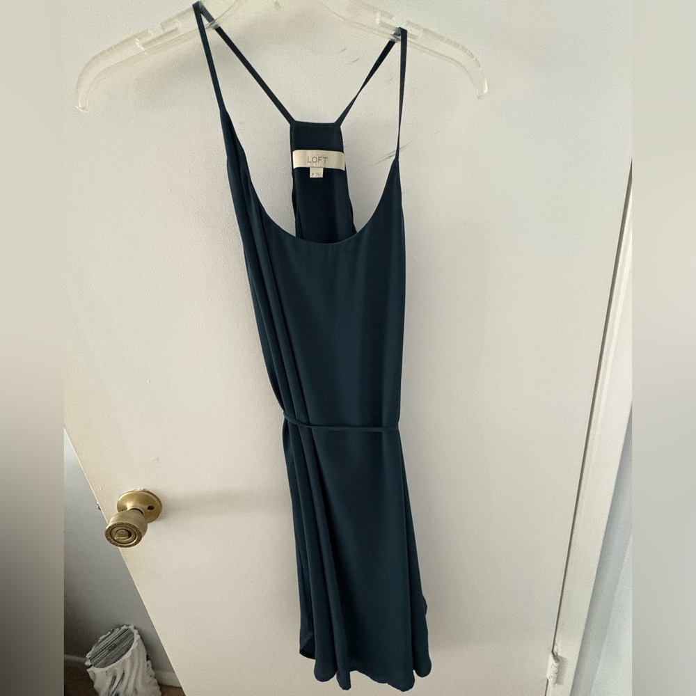 LOFT Women's Chic Dark Teal Dress